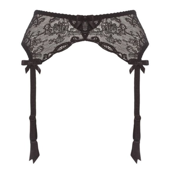 Agent Provocateur black lace love suspender garter belt